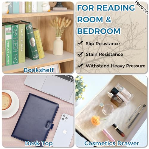 Hersvin Shelf Liner, 26 in x20 ft Non-Adhesive Drawer Liners EVA Kitchen Cupboard Cabinet Covering Undersink Mat Washable Fridge Lining Paper for Home Office (Clear/Dot) - color: Clear Dot, size: 26"W x 240"L