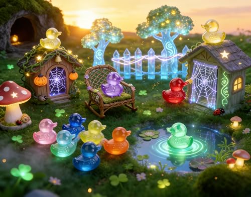 200PCS Mini Resin Small Ducks to Hide Miniature Tiny Little Plastic Ducks for Hiding Resin Duck Bulk Pack for Micro Garden Aquarium DIY Craft Office Desk Decor Vase Filler Gifts Party Favors - size: Duck (200PCS)