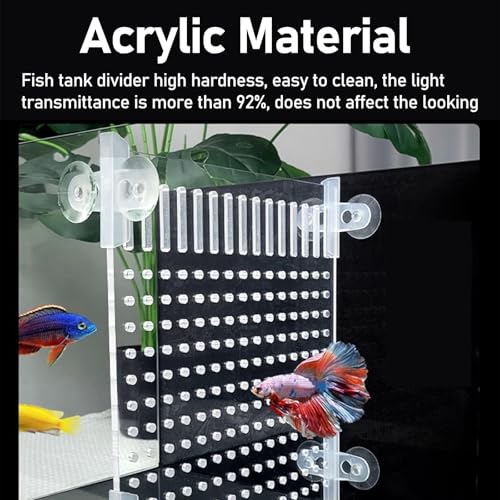 30-150 n rium Divider - Acrylic Fish Tank Separator, C Divider Board for Baby Fish, Optimal Tank nizat & Safe Separat - color: C Pattern, size: 28x30cm/11x11.8in