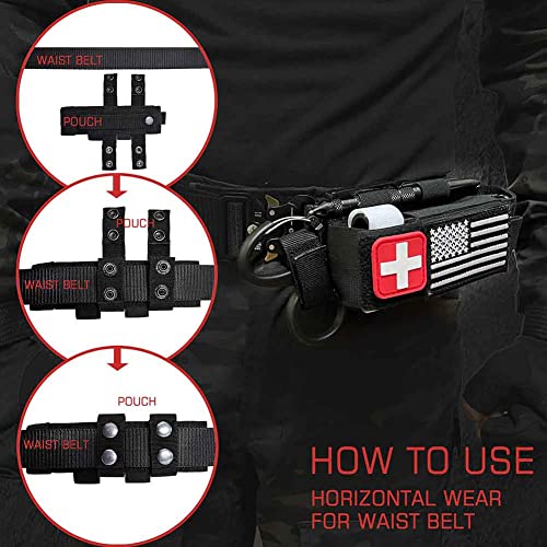 Upgrade 1000D Laser Cut Molle Tourniquet Holder, Heavy Duty Tactical Molle Tourniquet Pouch Holder - color: Pouch-Black