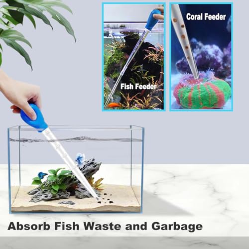 Aquarium Gravel Cleaner 6Ft Hose Fish Tank Water Changer Gravel Vacuum Adjustable Length ABS(for 20~100Gal Tank) - size: L(20~100Gal)