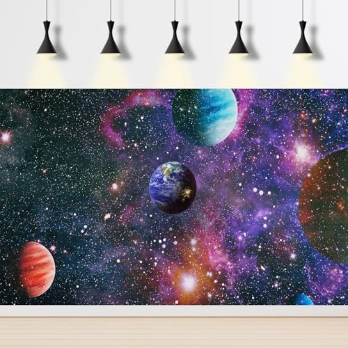 Outer Space Aquarium Background Deep Space Planets Stars Galaxies Space Exploration Terrarium Background Night Sky View Fish Tank Background Outer Space Reptile Habitat Background Vinyl 24x16in