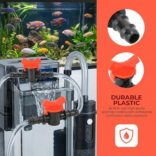 2 Pcs 10mm Plastic Tube Pipe Connector Regulator Aquarium Air Pump Water Flowing Controller Regulator Valve Aquarium Accessories