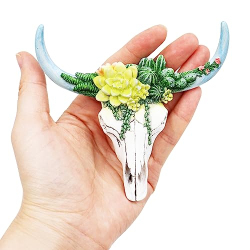 Oooct Bearded Dragon Tank Decor Accessories, Resin Cattle Skull Reptiles Hideouts Decorations, Decor Statue for Fish Aquarium Cave Landscape - color: B, size: Small