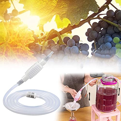 2 Pack Brewing Siphon Pump Manual Liquid Transfer Hose Tube Pipe with Filter for Home Made Wine Beer Gas Fuel Kerosene Oil Water Fish Tank Filtration Bottle Equipment Tool