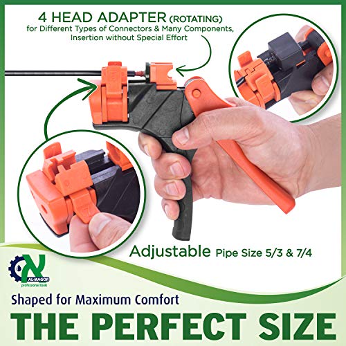 Al-Magor Talli Grip TG Garden Patented Insertion Tool for Dripper - Connector & Dripper Gun - Drip Irrigation Tool -Irrigation System for Garden - Drip Irrigation Punch Tool Kit -700011