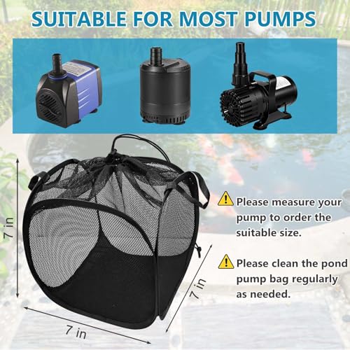 1Pcs Pop Up Pond Filter Bag 7inch Stainless Steel Wire Water Pump Barrier Box Cover Anti-Clogging Sturdy Metal Frame Mesh Media Basket for Water Filter Pump Aquarium Swimming Pool Outdoor Fish Pond - size: 7in-1Pcs