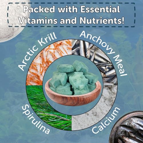 Spirulina Enriched Calcium Feeders for Shrimp, Snails, Crabs, Crayfish, Pleco, Catfish, All Tropical Fish…25 Count Bag
