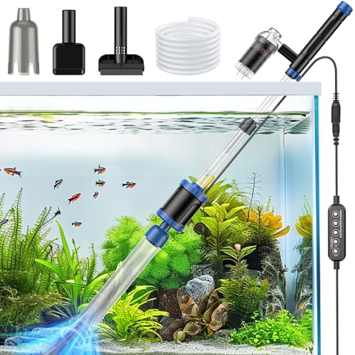 Electric Aquarium Vacuum Grar Shower and Water Circulation, Timed Off