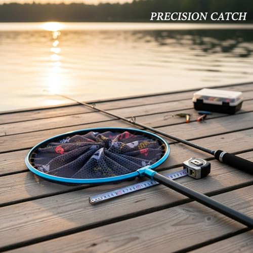 Aluminum Alloy Landing Net Head Replacement Frame for Fishing Rod Handles - Blue - size: 11.81 x 11.81 x 11.81"