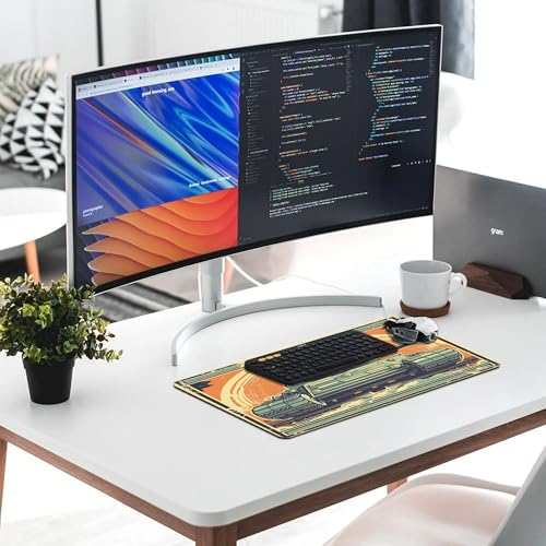 XXL Gaming Mouse Pad Tank XXL Gaming Mouse Pad Large Desk Mat Protector for Desktop, Anti-Slip Rubber Extended Computer Keyboard Mat Writing Pad Mousepad for Work Office Home, 15.7 * 35.4 in,B-1485 - color: B-1485, size: 15.7*35.4 In