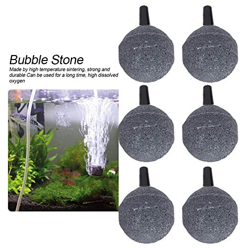Pssopp 6Pcs Aquarium Bubble Stone, Air Stone Bubble Ball Shape 25mm Air Stone Mineral Bubble Diffuser Airstones for Aquarium Fish