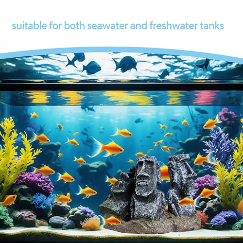 Easter Moai Statue Aquarium Decor – terrariums and Reptile Boxes Tabletop or Office Decoration
