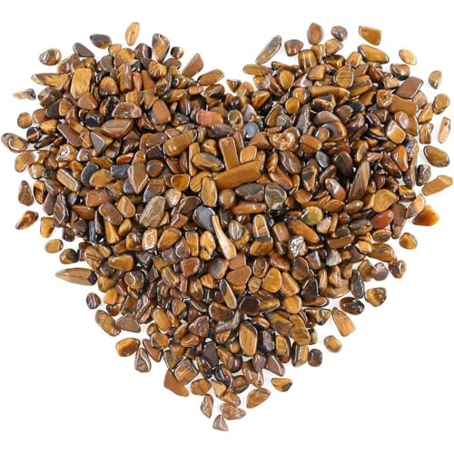 Decorative Rocks, 1 Lb/460g (Fill 0.9 Cup) Tiger's Eye Stones Irregular Gem Pebbles Quartz Gravel for Aquarium Turtle Tank Decoration/Succulent Plants Ornament/Flowerpot Vase Landscape - color: Brown, size: 1 Pound