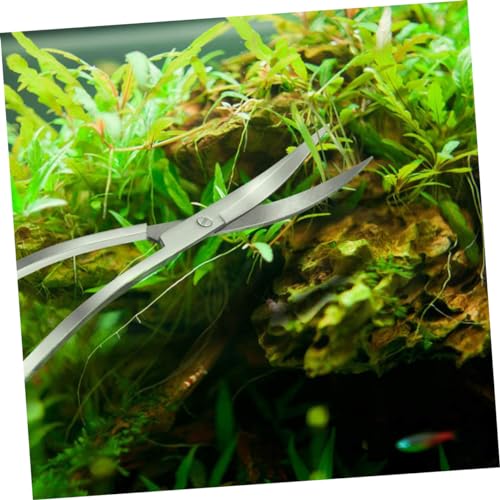 Stainless Steel Wave Scissors for Aquarium Ergonomic Fish Tank Plant Trimming Tool Rustproof Scissor for Aquatic Plants Care and Maintenance