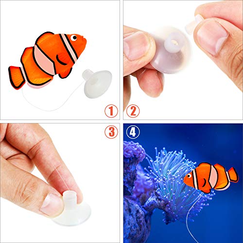 Weewooday 7 Pieces Artificial Fish Colorful Fake Fish Glowing Effect Aquarium Decor Floating Ornament for Tank Decoration(Classic Color) - style: Classic Color