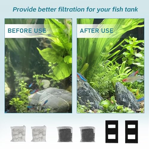 A1376 Aquarium Filter Media Kit for Fluval Spec Betta Evo Flex Series Aquarium Filters Foam Replacement Set Suitable Compatible with Most Standard Aquariums
