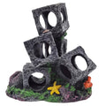 Aquarium Decorations, Aquarium Block Decorative Accessories Ideal for Aquatic Pets, Betta Fish, Shrimp, and More Provides Play, Rest, and Hiding Spots