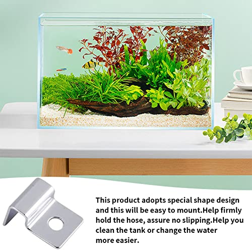 Suxgumoe Aquarium Cover Clips, 4 Pcs 6mm / 8mm / 10mm / 12mm Stainless Steel Fish Tank Glass Cover Clip Support Holder Universal Lid Clips for Rimless Aquariums (8mm) - size: 8mm