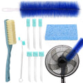 XANGNIER Fan Cleaning Brush Tools Set,10 Pcs Fan Cleaner for Stand up Fan/Desk/Window Exhaust/Box/Oscillating/Standing/Floor/Clip on/Wall/Table/Wall Mount/Pedesta Fan,Bendable Cobweb Duster Remover - color: Multicolor1