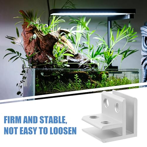 Artibetter Heavy Duty Glass Clamp 90 Degree Aluminium Alloy Bracket for 5-8mm Glass Shelf Mounting, Mirror Clips for Frameless Mirror Wall Hanging, Aquarium Tank Lid Support