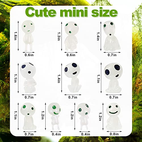 CCINEE 20Pcs Glow in Dark Tree Elves Fairy Luminous Ghost Micro Landscape Accessories Miniature Tree Elves Decoration for Garden Landscape Aquarium Dollhouse Potted Plants Decoration - style: Regular