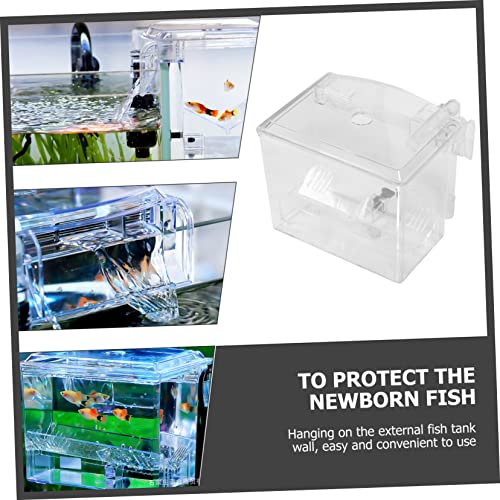 1pc Pneumatic Fish Tank Isolation Box Breeding Case for Guppy Fish Easy Installation Keeps Water Flowing for Acclimation Aquariums