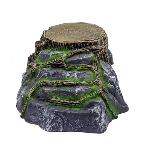 Extra Large Resin Reptile Hideouts Cave Habitat Decor for Reptiles, Amphibians, Fish Tanks and Gecko, Leopard
