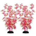 16 Inch Aquarium Fish Tank Plant Betta Fish Tank Decor,2 Pack Silk Aquarium Plants for Aquarium Decoration (White-Pink) - size: White-Pink