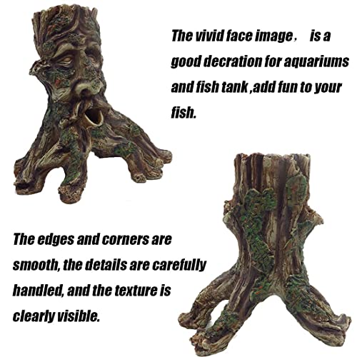 Tfwadmx Large Aquarium Driftwood Decaying Trunk Terrarium Resin Hollow Tree Root Log Ornament Decoration Fish Tank Hideouts Climbing Habitat Accessories for Bearded Dragon Snake Chameleon Reptile