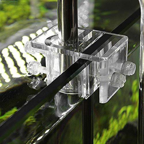 2Pcs Acrylic Transparent, Fish Water Pipe Hose Aquarium Tube Holder Aquarium Fixing Clip Tube Clamp Holder