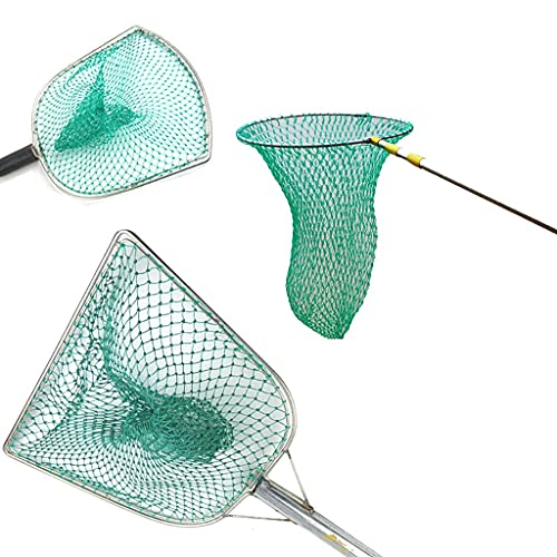 Fishing Net Replacement Netting Fishing Landing Net Replacement Net for Freshwater Saltwater Fishing Green 6 Sizes - color: Diameter 20inch/50cm