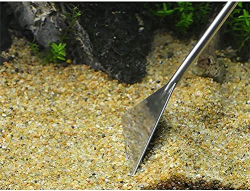 Utoolmart Aquarium Tank Aquatic Spatula Stainless Steel Long Sand Substrate Spatula Algae Scraper Fish Tank Plant Tools Accessories for Aquascaping Cleaning - size: 1pcs