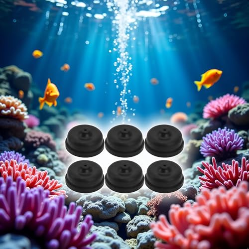 6Pcs Black Aquarium Diaphragm,Aquarium Air Pump Accessories,Aquarium Diaphragm,Air Pump Accessories Air Oxygen Pump,Air Pump Diaphragm