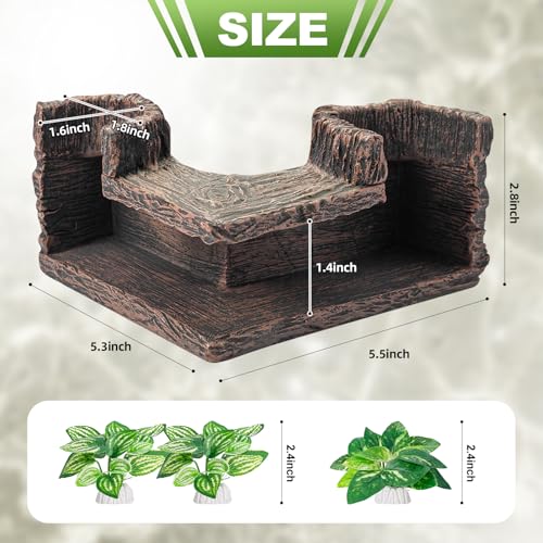 CousDUoBe Aquarium Cave | 90° Corner Fish Cave Viewing Tunnels Silk Aquarium Plants，Betta Fish Tank Accessories BPA-Free Premium Resin,Fish Tank Cave for Corners (5.1” x 2.7” x 2”) - size: Style A