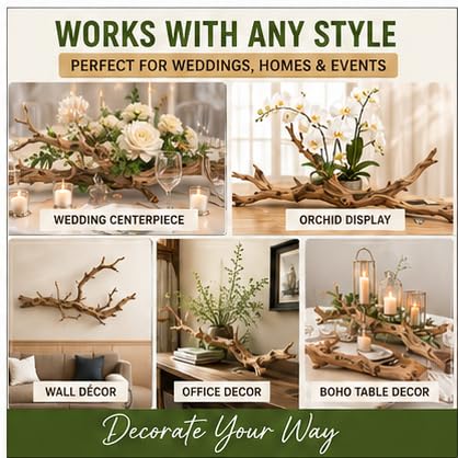 Koyal Wholesale Large Driftwood Branch, 36 Inch California Driftwood Décor – Natural Brown Branches for Home, Wall Decor, Aquarium, Vivarium and Reptile Tank