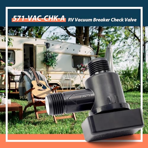 RV Vacuum Breaker Check Valve Fit for b&b Model 571 Check Valve,571-VAC-CHK-A Camper Trailer Flusher Check Valve Replace Leaking Vacuum Breaker on Black Tank System