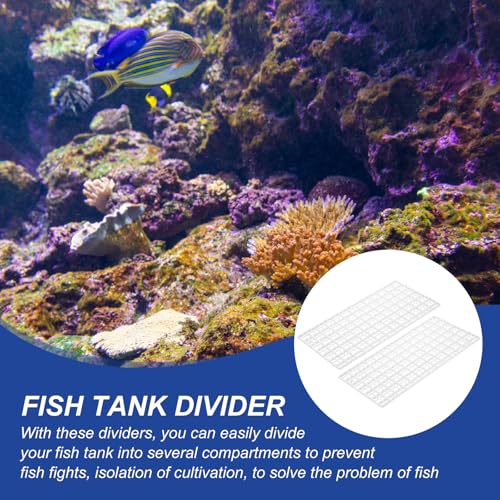 uxcell 2Pcs Aquarium Fish Tank Divider, 12x6 Inch Plastic Egg Crate Light Diffuser Grid Filter Bottom Partition Separator with Sucker Clips and Suction Cups for Aquarium, White - color: White, size: 12x6 Inch