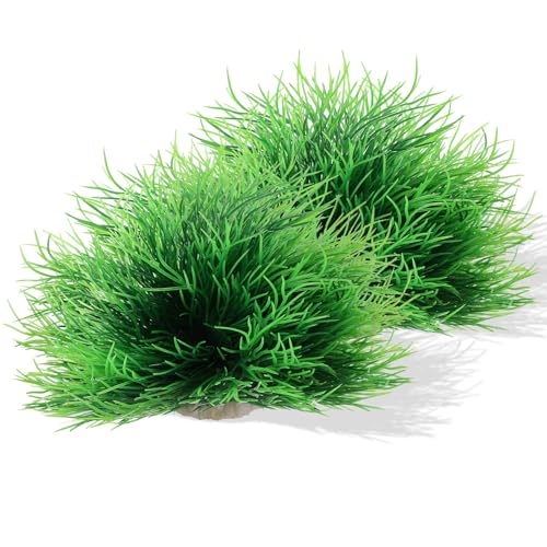 2 Pcs Aquarium Plants Decorations Fish Tank Decorations Artificial Fish Tank Plants Plastic Fishes Tanks Accessories Small Large Aquarium Decoration Plastic Artificial Plant(Light Green) - color: Light Green