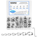 100 Pcs Hose Clamps Stainless Steel, 6-38mm Adjustable Worm Gear Pipe Clamps, Fuel Line Hose Clips Heavy Duty for Plumbing, Dishwasher, Automotive, Washing Machine, Mechanical - size: 100 pcs (1/4'' - 1-1/2'')