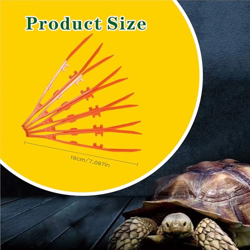 5-Pack Reptile Feeding Tongs Set - Hygienic Anti-Slip Orange Tweezers for Bearded Dragons, Lizards, Snakes, Aquariums & Small Animals(Five Colors to Choose from) - color: Orange