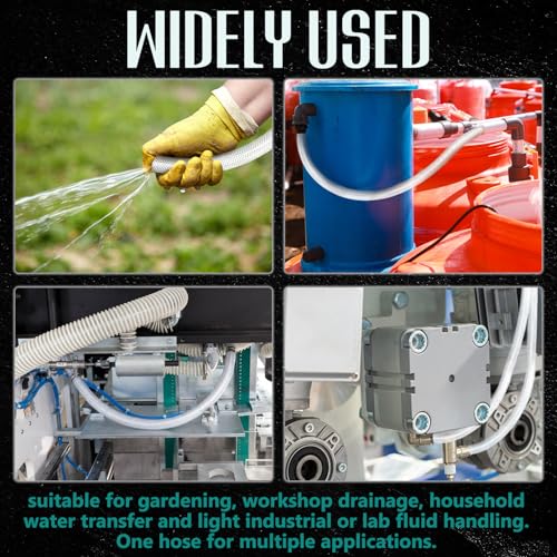 1" ID x 1-19/64" Od x 25 ft Braided PVC Tubing Reinforced Clear Vinyl Hose, Heavy Duty Flexible High Pressure PVC Braided Hose for Water Home Garden Aquarium Washing - size: 1" Id