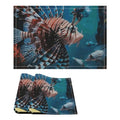 Placemats Set of 4 Washable Heat Resistant Place Mats Fish in Fish Tank Dining Table Mats Wipeable Placemat for Kitchen Dining Table Decoration Indoor Outdoor - size: 2PCS
