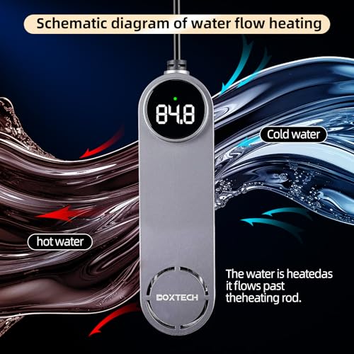 boxtech Aquarium Heater, Fish Tank Heater for 25 to 40 Gallon Tanks, 200w Submersible Water Heater with Digital Thermometer, Overheat Protection - size: 200w for 25 to 40 gallon tank