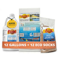 TLC Farm Pond Treatment – PondPerfect Liquid & EcoSock Dual System, Pond Bacteria for Larger Outdoor Ponds – 1 Box Treats Up to 1/4 Acre – 12 Gallon + 12 EcoSock - size: 12 Gallons + 12 EcoSocks