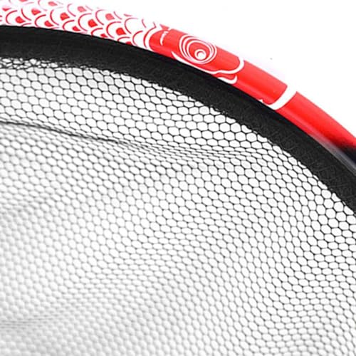Fishing Landing Net Head Fly Fishing Net Rubber Coated Replacement Net 8mm Thread Fish Catching Releasing Landing Net Head - color: 40cm