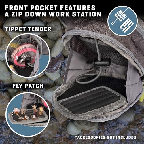 Allen Company Bear Creek Micro Fly Fishing Chest Pack - color: Gray/Lime