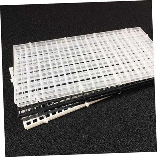 Mikikit 6pcs Fish Tank Isolation Panels White Aquarium Divider Lattice Plates for Breeding Separation Easy to Install Suitable for Bottom Filtration and Compartmentalization