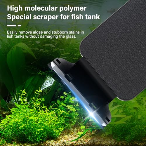 hygger Fish Tank Magnetic Glass Cleaner Two Detachable Algae Scraper for Aquarium Fish Tank，Floating Scrubber Brush Glass Algae Magnet Cleaning Tool for Small Aquariums Tank - size: S