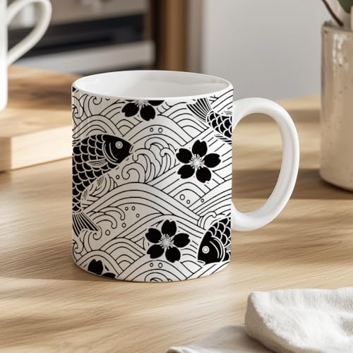 SUPERDANT 4PCS Fish Flowers Underglaze Paper Transfer Blossoms Transfer Paper for Clay Ceramic Porcelain Under Glaze Transfers for Pottery Enamel Decals Black Underglaze Decal Papers - style: Fish and Flower